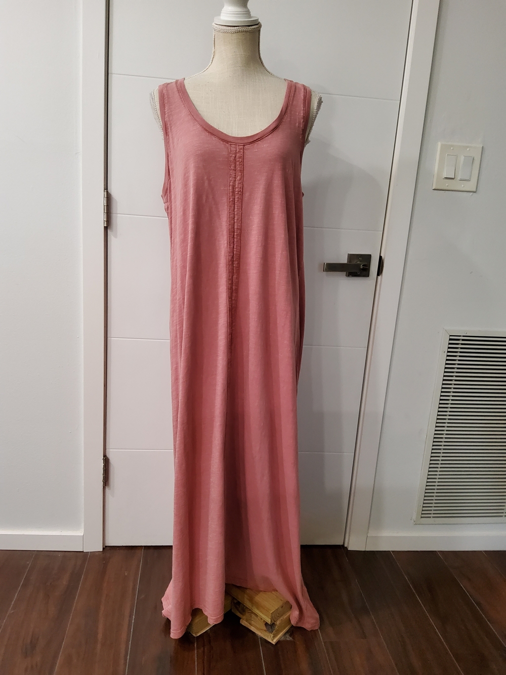 Daily Practice Anthropologie Dusty Pink Sleeveless Midi Dress Size L - Picture 3 of 12